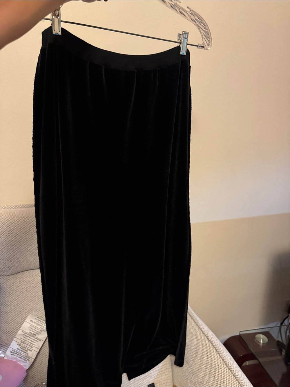 Sonia Rykiel Paris Black Velvet Maxi Skirt